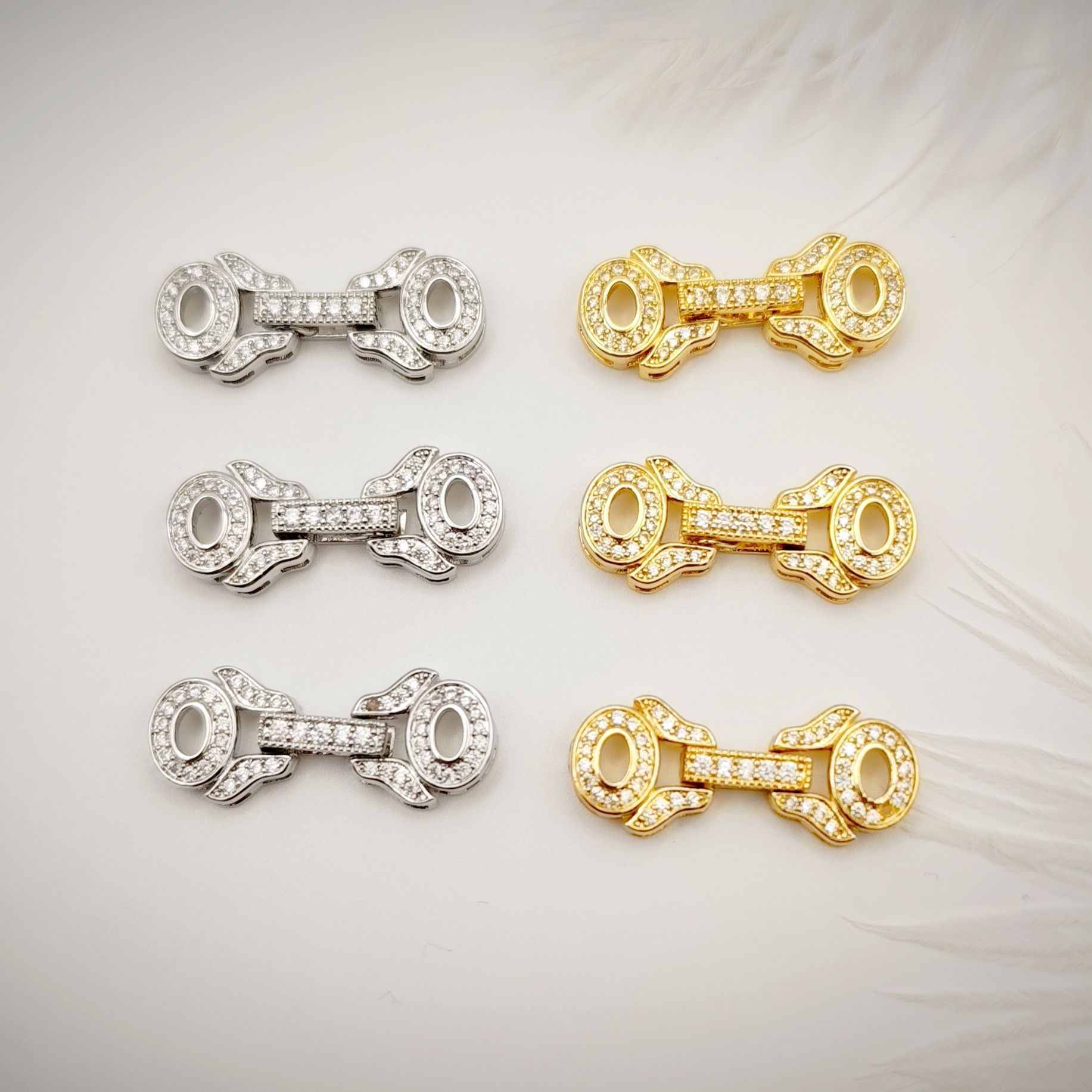 Pearl necklace buckle, cross buckle, electroplated high color retention mother-of-pearl necklace buckle, DIY bracelet, necklace buckle, D-shaped buckle pic 23