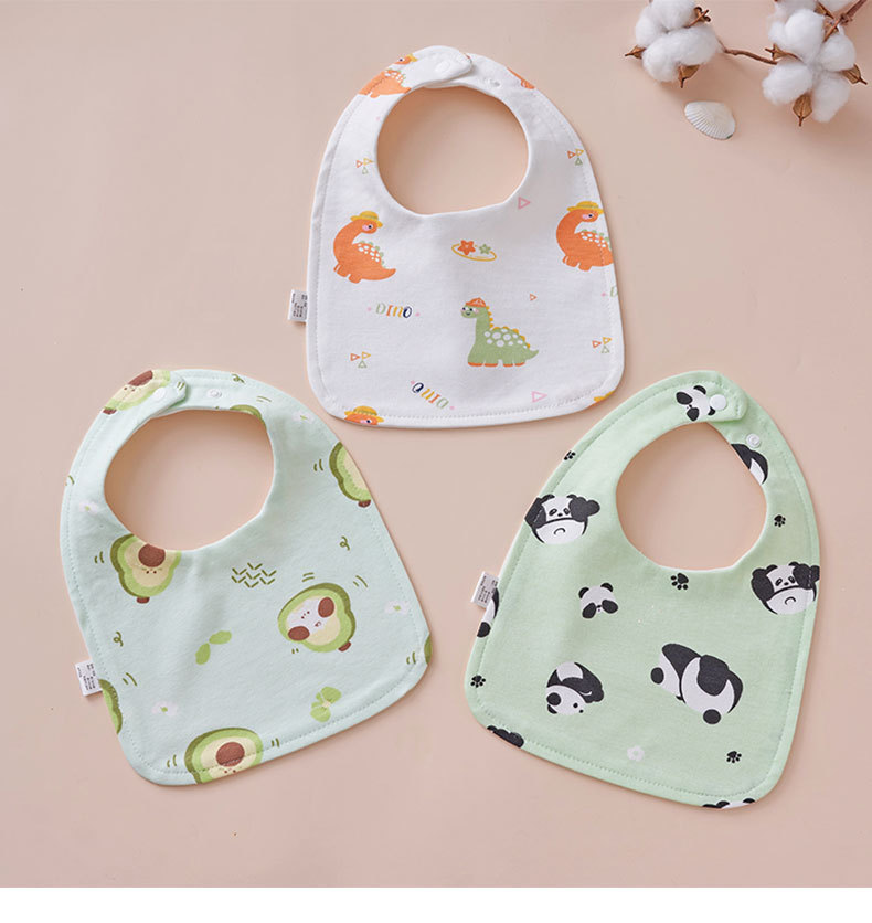 婴幼儿纯棉防水围嘴新生儿用品宝宝防湿衣小孩围兜口水巾纯棉饭兜详情15