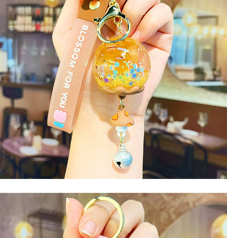 创意入油干花风铃漂浮钥匙扣挂件挂饰女生包包挂件娃娃机礼品批发详情16
