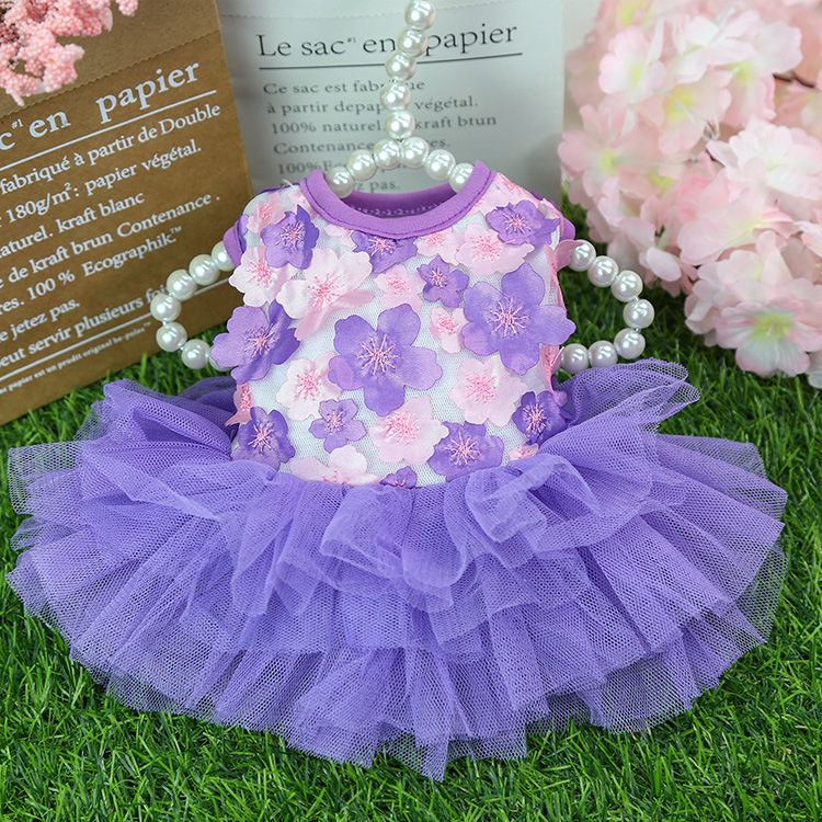 Pet dog, cat, Teddy, bichon Frise, peach blossom skirt, clothes, dog clothing, pet supplies manufacturer wholesale fashionable, comfortable and cute pet skirts pic 17