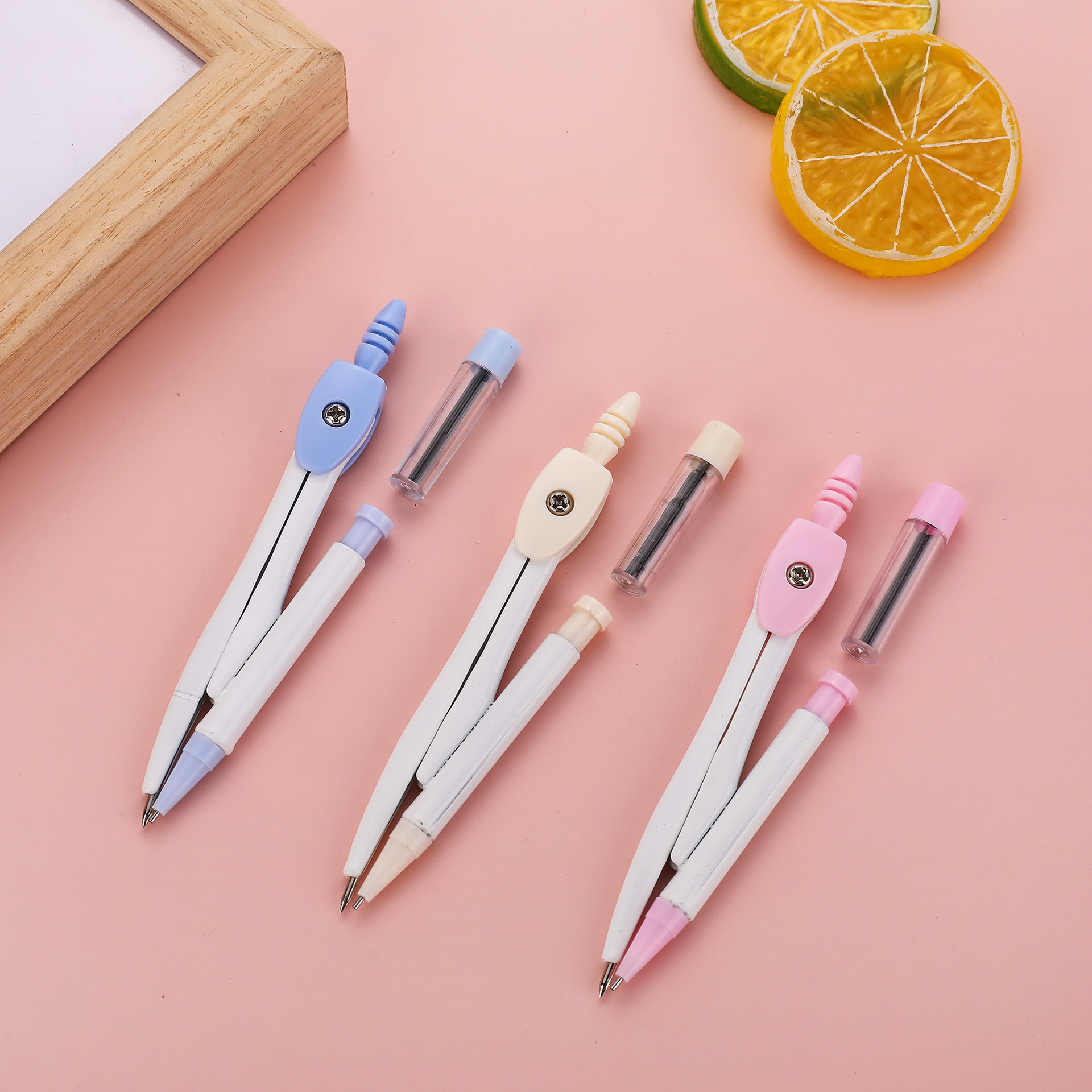 Wholesale of Pioneer 3087 Two-piece Compass Set for student metal alloy compass geometry examination drawing pic 3