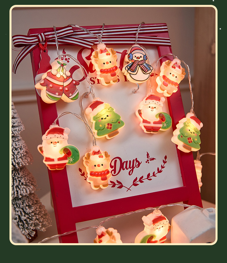 25年新款跨境LED圣诞老人雪人圣诞树灯串橱窗装饰灯节日彩灯闪灯详情16