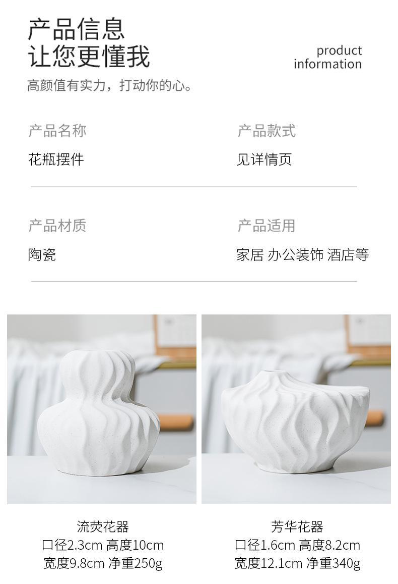 2025 Nordic ceramic vases, decorative items, dried flowers, flower arrangements, TV cabinets, home decorations, creative living room cross-border designs pic 4