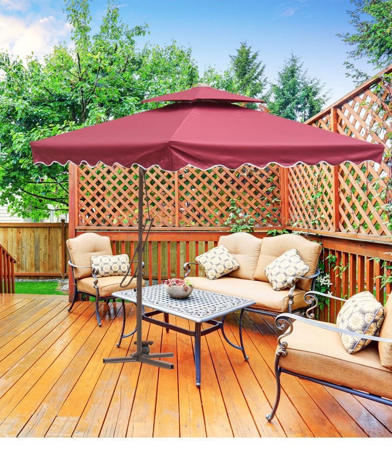 户外伞遮阳大院子庭院伞晴雨两用花园折叠伞广告户外伞定 制logo详情8