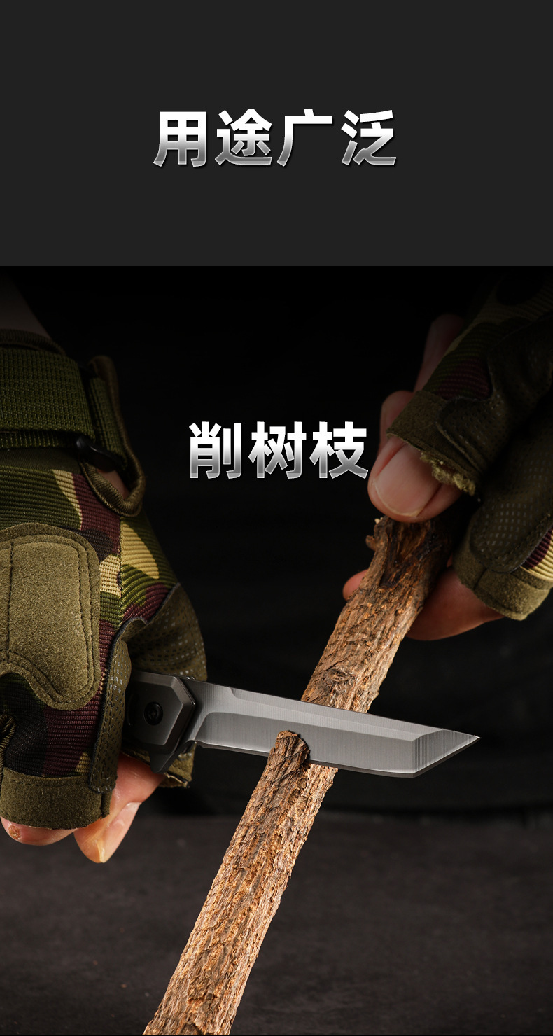 Outdoor camping high-hardness m390 self-defense knife, quick-release stainless steel wholesale folding knife, portable tactical folding knife, creative outdoor equipment pic 15