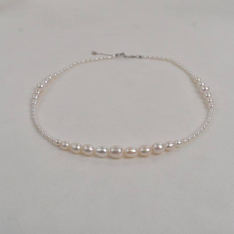 Collar de perlas de agua dulce natural otoño e invierno vestir alto sentido gargantilla moda mujer perla barroca suéter cadena pic 13