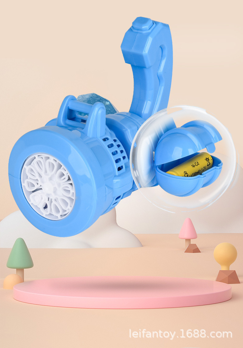 The fully automatic internet-famous bubble machine features an automatic 10-hole Gatling electric multi-hole color light bubble pic 15