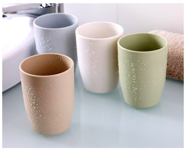 麦秸秆水杯小塑料PP漱口杯水杯便携宿舍刷牙杯加厚塑料洗漱一次性详情10