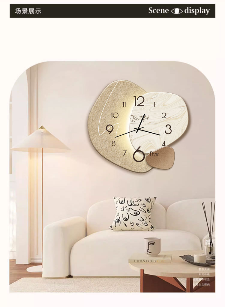 挂钟客厅时尚简约现代装饰钟表挂墙石英网红餐厅挂表石英钟家用详情12