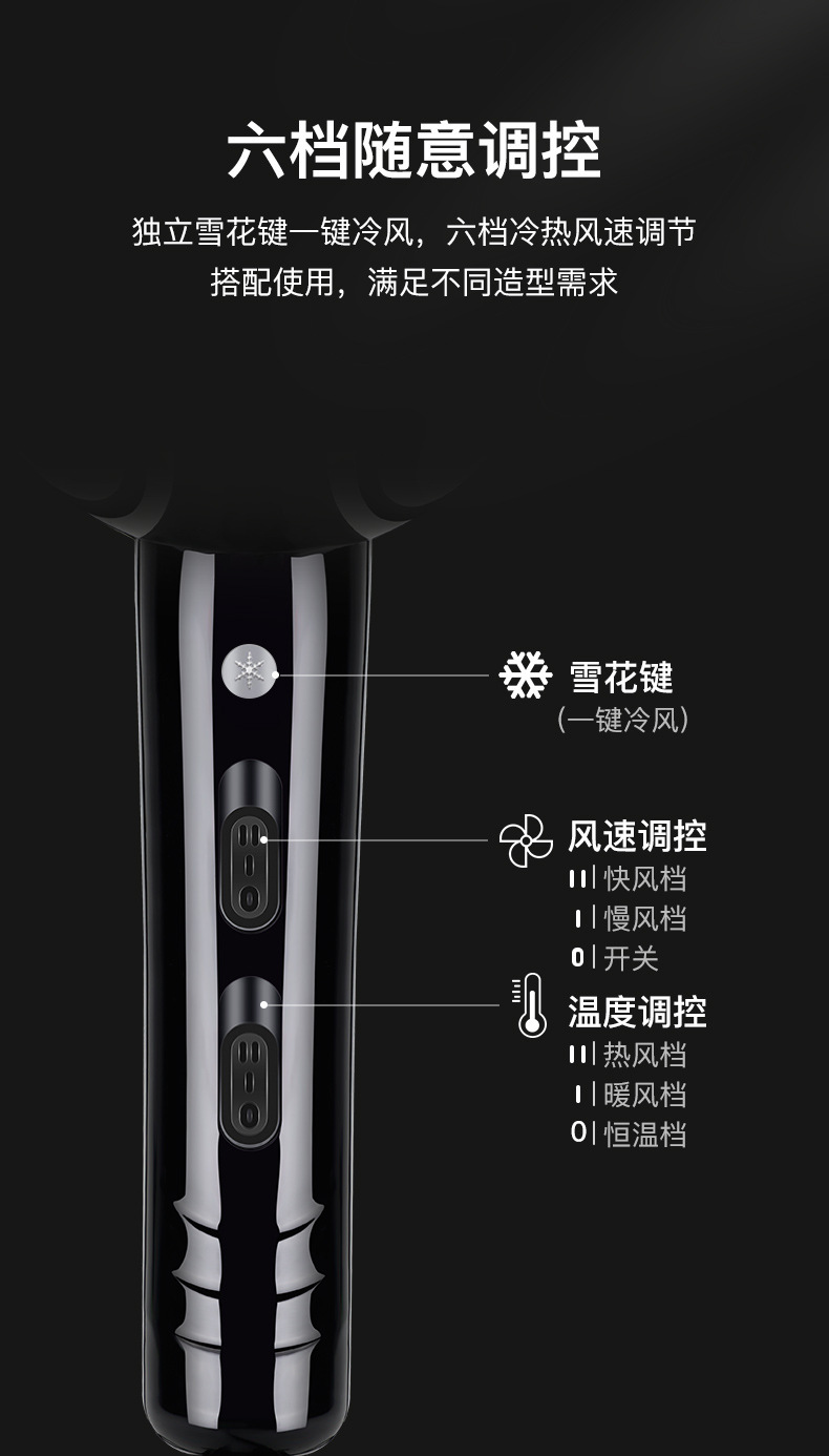 康夫电吹风机家用大功率男士专用发廊大风力护发速干吹风筒理发店详情5