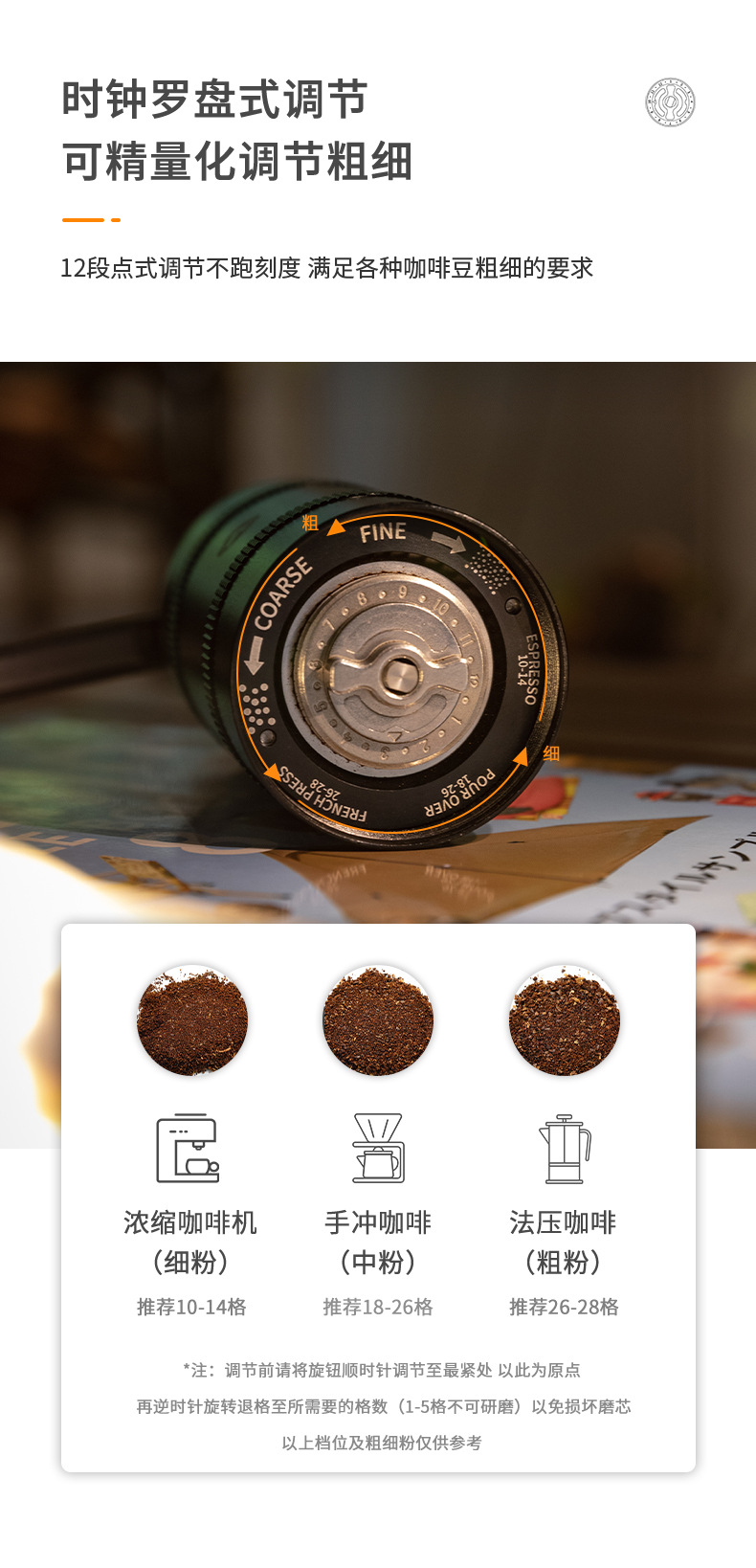 柯曼不锈钢磨芯折叠手摇咖啡磨豆机户外露营意式手冲咖啡研磨机详情7