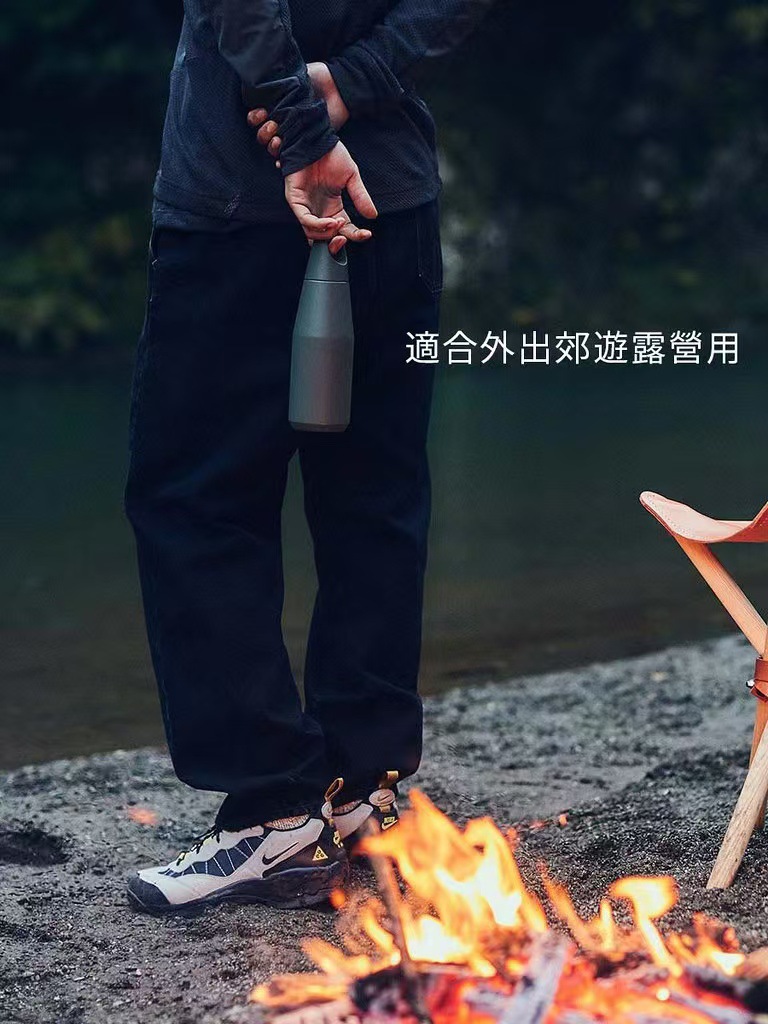 跨境大容量304不锈钢保温杯美式小口提手锥形水瓶户外便携可乐瓶详情8