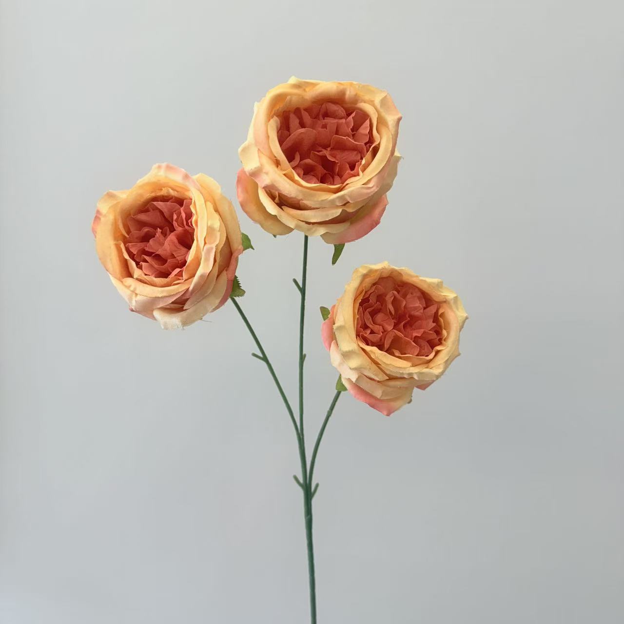 仿真花3头奥斯汀玫瑰花婚庆用花仿真玫瑰花假花婚庆地排花艺装饰详情12