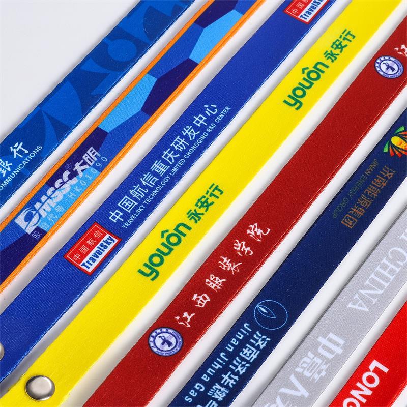 Customized heat transfer name tag lanyards, custom-made ID lanyards, exhibition PVC name tag lanyards, and logo printing from manufacturers pic 5