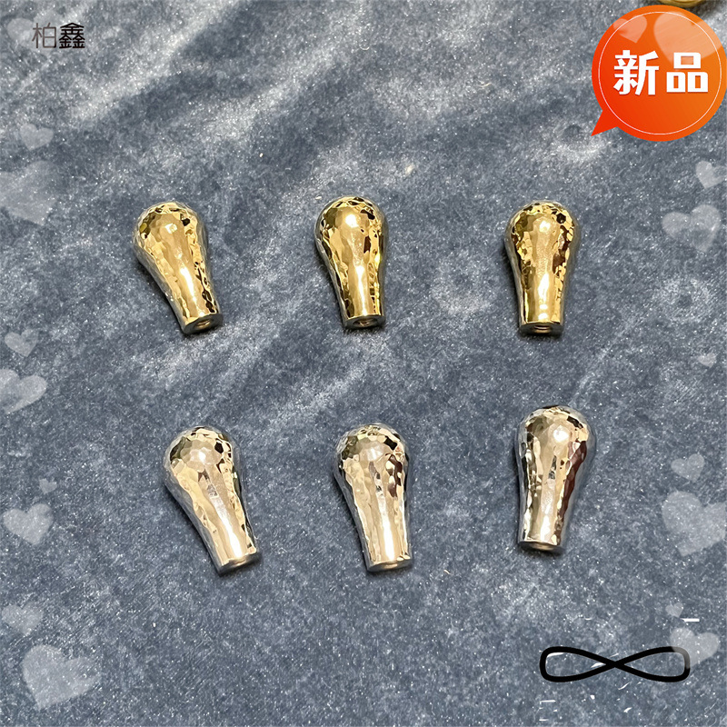BaoX lusso brass water drop hammer pattern water drop single hole handle for wardrobe drawer handle pic 1