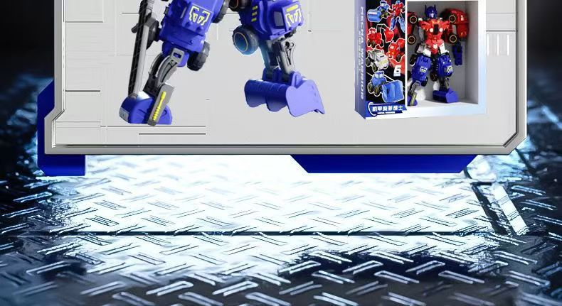 跨境儿童变形汽车机器人6合1玩具拼装拆装工程车模型男孩礼物批发详情19