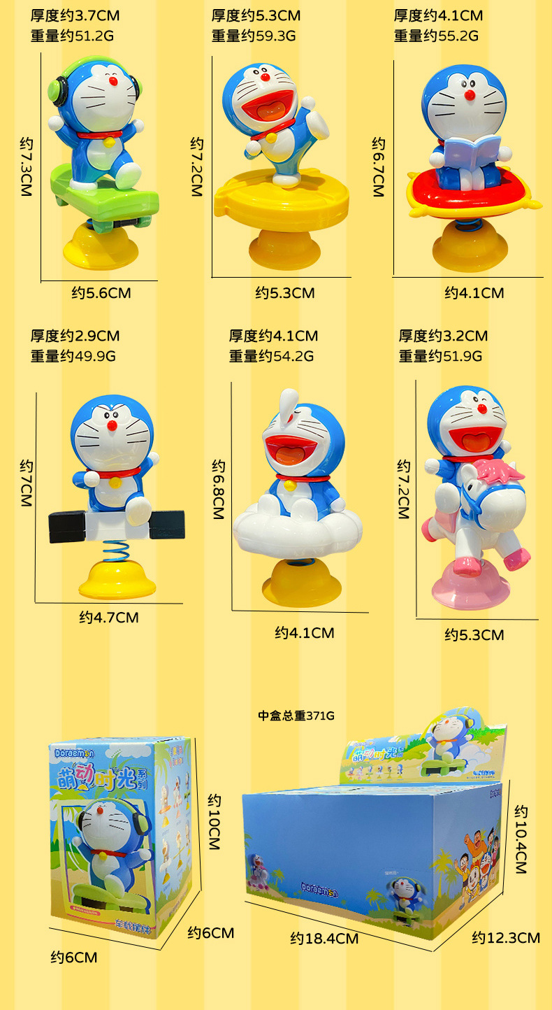 正版哆啦A梦萌动时光系列盲盒摆件机器猫摇摇乐车载摆件潮玩手办详情11