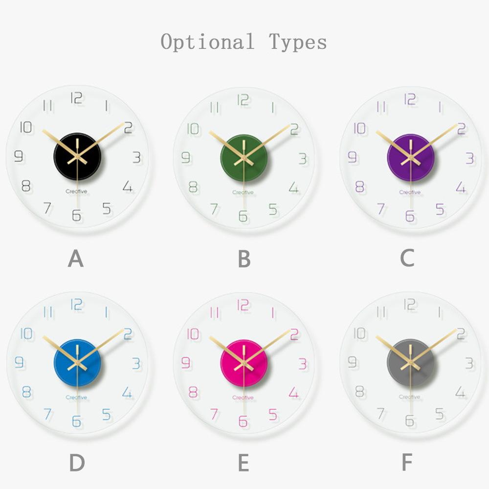 Nordic digital living room home transparent tempered glass silent clock, personalized, fashionable and artistic home decoration wall clock pic 11