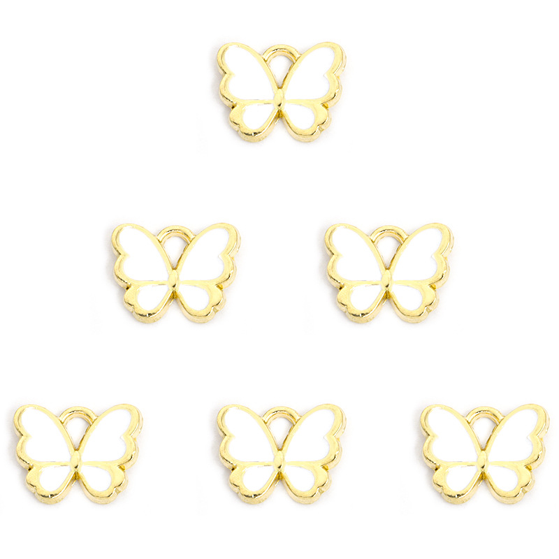 时尚炫彩蝴蝶滴油合金挂件 动物DIY饰品配件手链项链耳环吊坠配饰详情8