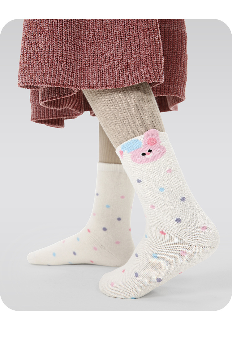 P05儿童秋冬袜子批发卡通萌酷小兔宝宝毛圈袜棉加厚保暖女童袜子详情25