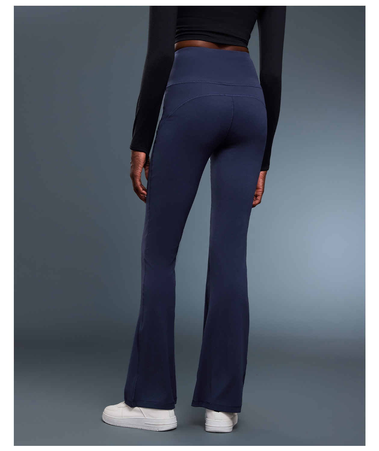 Slightly flared wide-leg yoga pants for women, high-waisted, hip-lifting and belt-tightening, casual and versatile, comfortable and elastic fitness pants DL204 pic 15