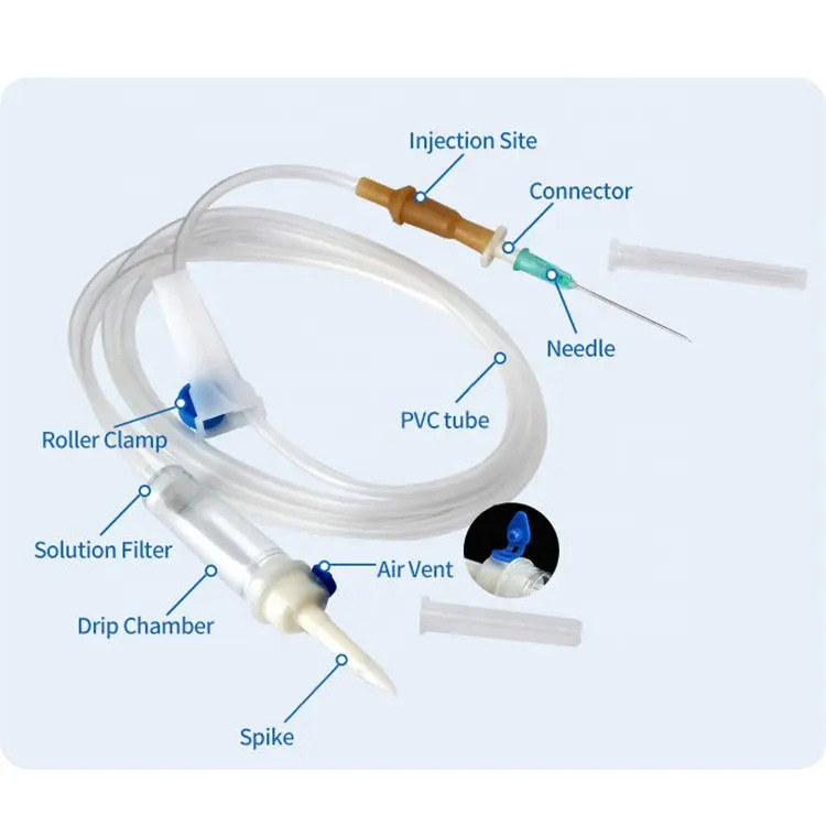 Wholesale of sterile liquid infusion medical disposable intravenous infusion sets for export pic 2