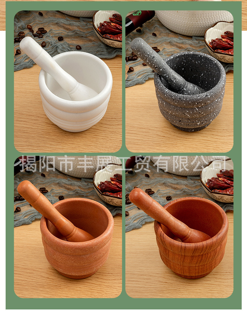 创意复古手动捣蒜器家用研磨药粉臼子捣草药碎蒜罐盅辣椒粉器蒜泥器剥蒜器详情14