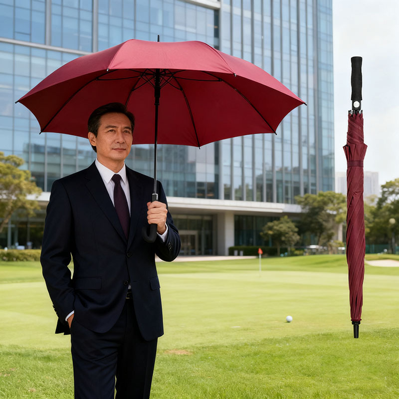 自动直杆高尔夫雨伞大号商务长柄伞广告伞太阳伞可印logo详情8