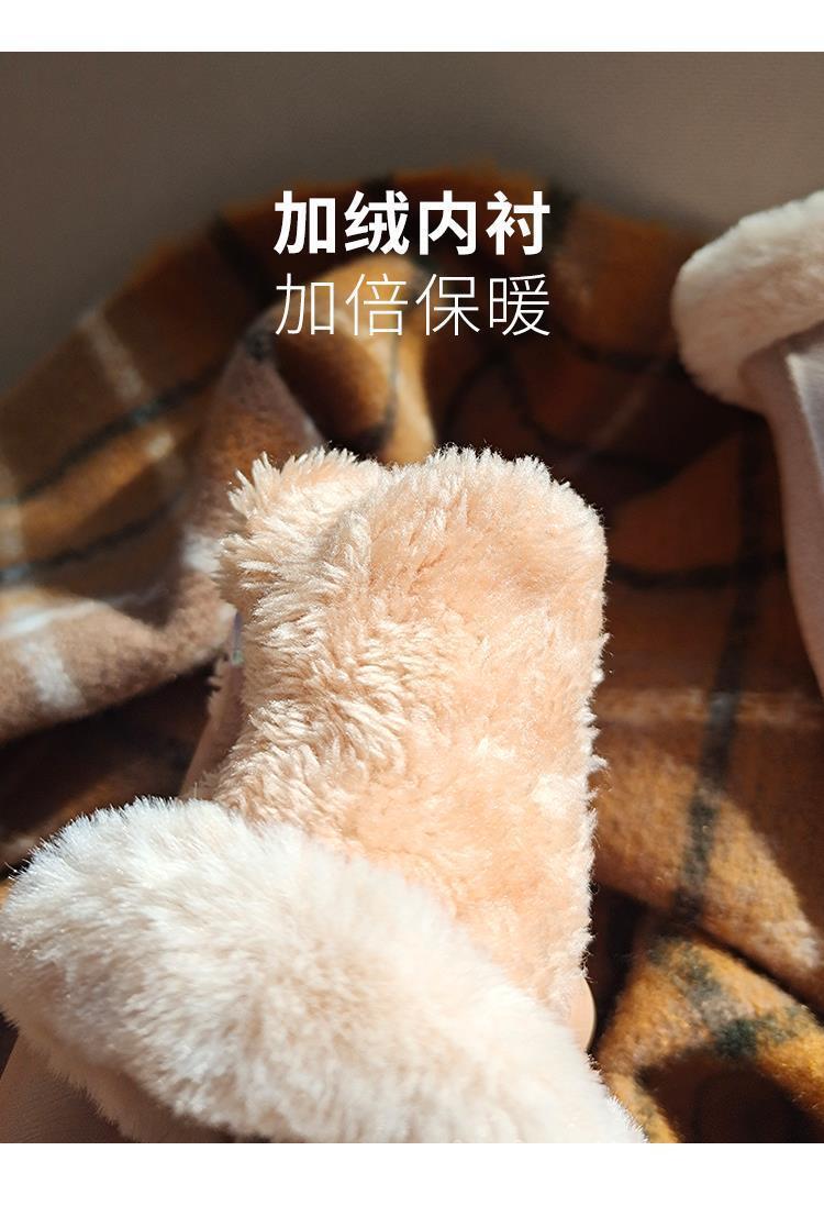 手套女冬季保暖骑行韩系加绒加厚防寒防风触屏冬天皮手套德绒学生详情12