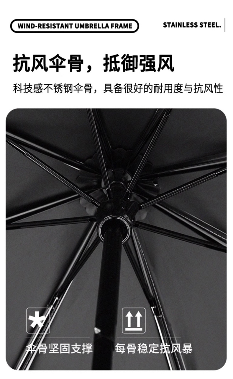 雨伞微笑熊专用晴雨两用防晒遮阳太阳伞自动学生INS风简约创意伞详情5