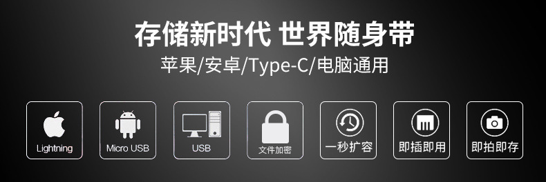 手机U盘U盘批发适用苹果安卓三合一U盘金属旋转推拉u盘32G礼品U盘详情2