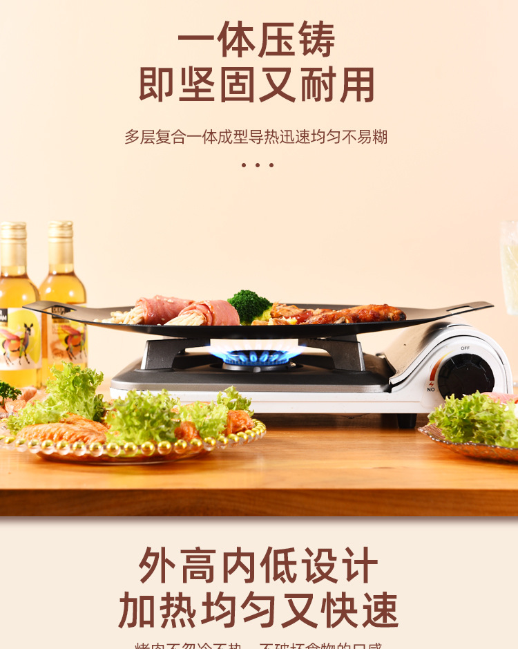 厂家直供 户外野营烤肉盘烤炉野外烤肉炉双耳便携式烧烤盘东南亚详情13