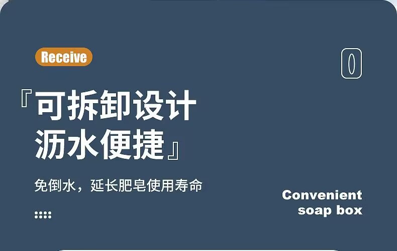 Double-layer soap box, no need for drilling, wall-mounted household bathroom draining rack, creative bathroom simple soap box pic 2