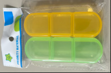 Portable transparent medicine storage box with high appearance level, mini one-week seven-day travel compartments, plastic medicine box, OPP bag pic 9