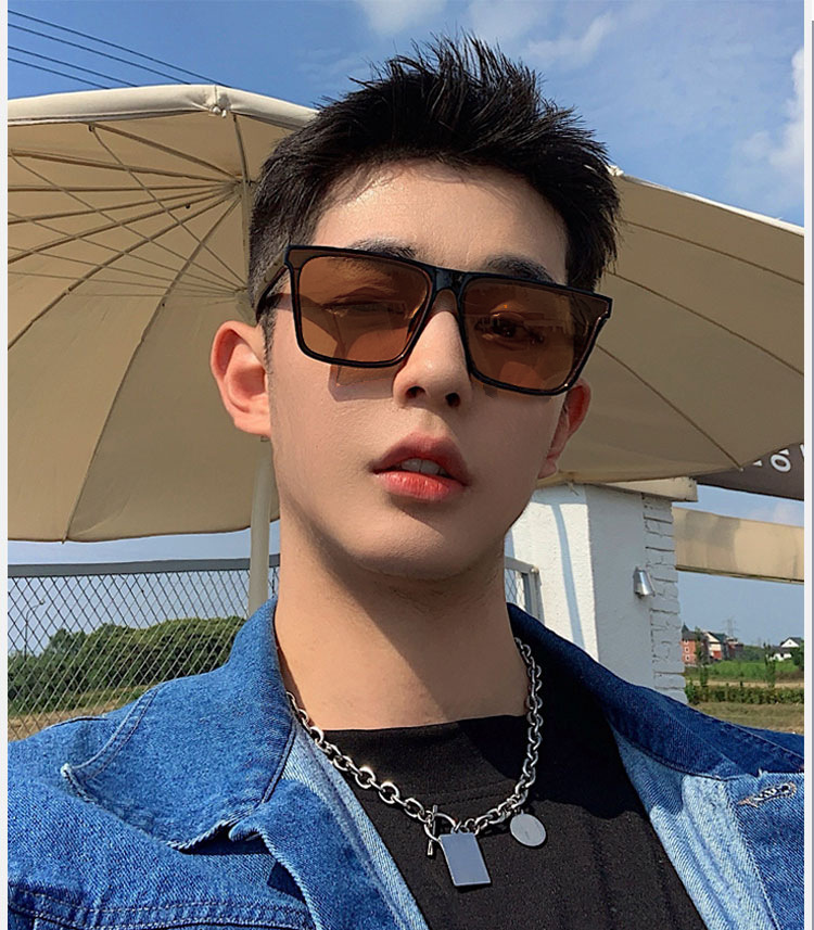 墨镜男士开车防紫外线2024新款太阳眼镜抖音网红同款方框时尚眼镜详情11