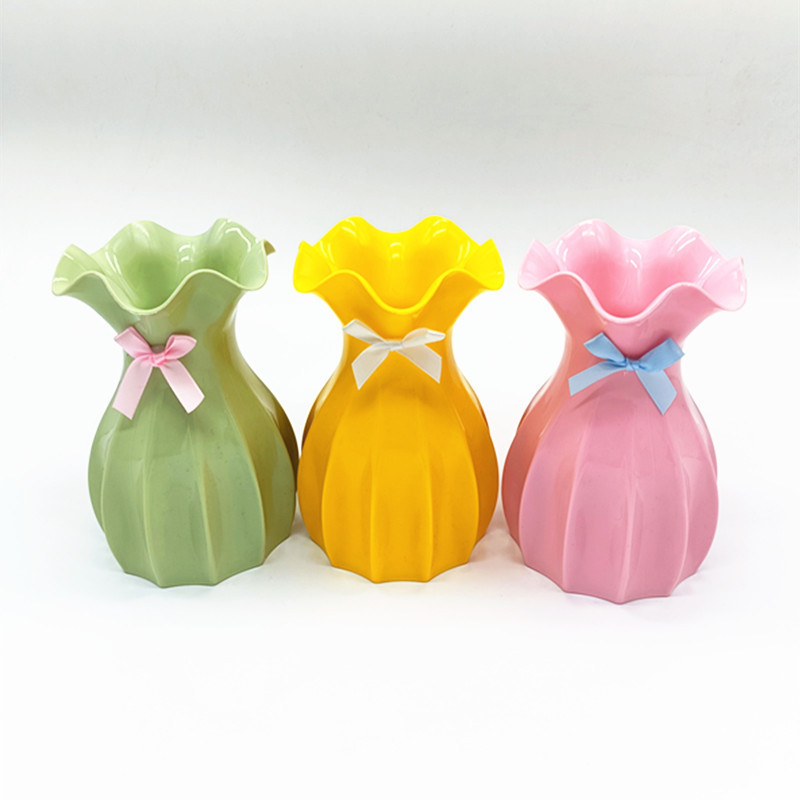 仿真花插花桌面花盆满天星干花瓶客厅插花容器摆件仿陶瓷塑料花瓶详情2