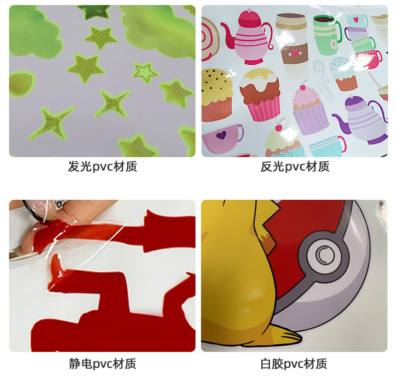 跨境Bluey儿童房装饰自粘墙贴可爱卡通动画布鲁伊防油遮痕pvc贴画详情16