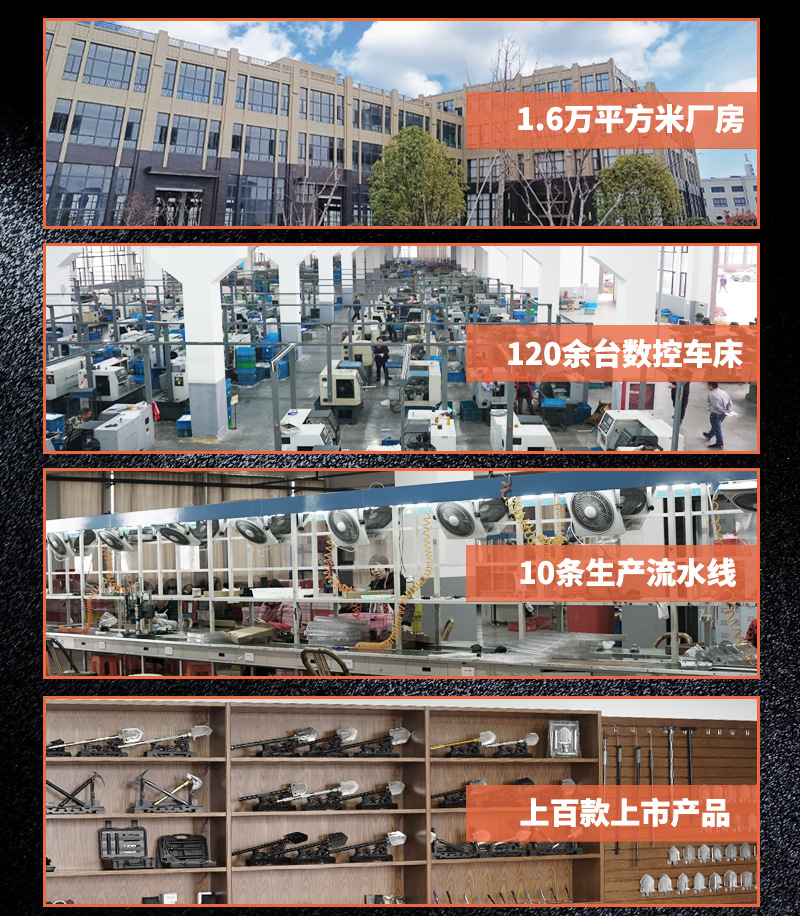 多功能工兵铲斧头套装 户外野营折叠车载加长工兵铲子斧头套装详情2