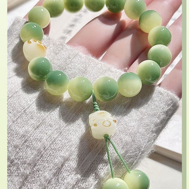 花前醉小青柠猫青提手串猫爪手持高颜值手链女手捻绕指柔手串手持详情3