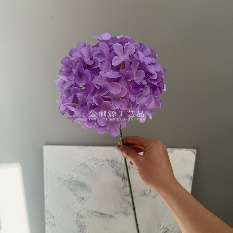 90片单支大绣球花棒棒糖绣球婚庆花排装饰挑高圆球仿真花详情18