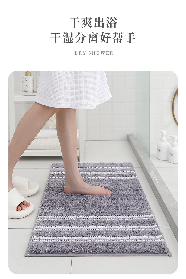 爱丽丝加厚门口地垫卫生间厕所脚垫浴室卧室吸水防滑耐用家用地毯详情12