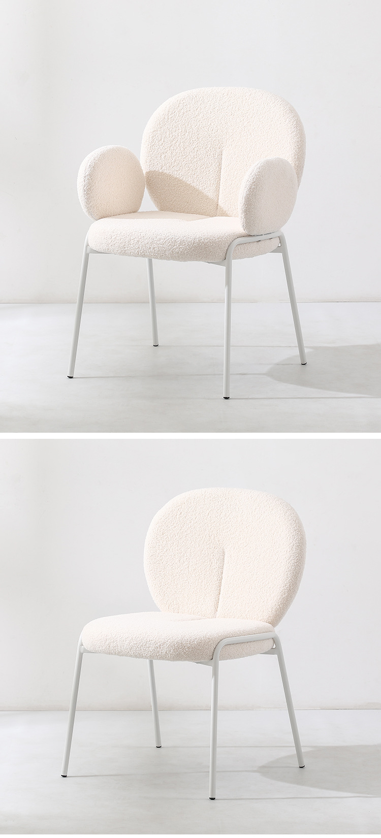 轻奢化妆凳卧室梳妆椅现代小户型高级感奶油餐椅星辰女生靠背美甲椅子详情1