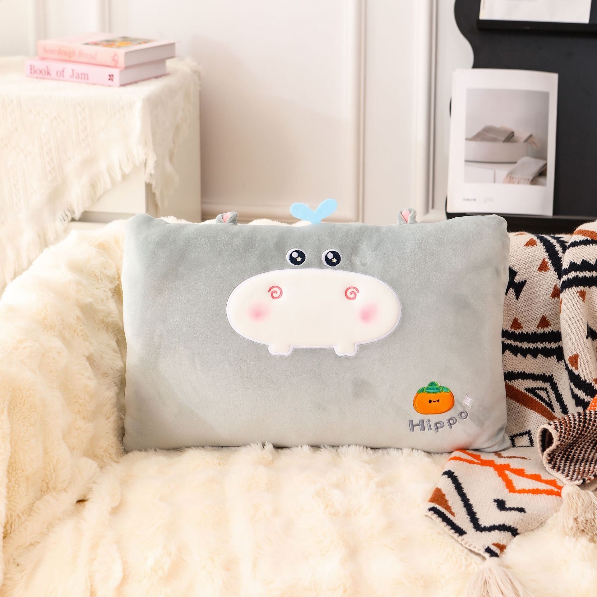 【 River Persimmon 】 Cartoon Set Lumbar support, headrest, throw pillow, U-pillow doll customization pic 16