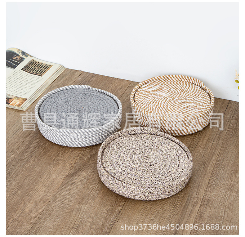 碗垫隔热餐垫圆形麻编织杯垫隔热盘垫装饰道具垫子家用防烫锅垫详情38