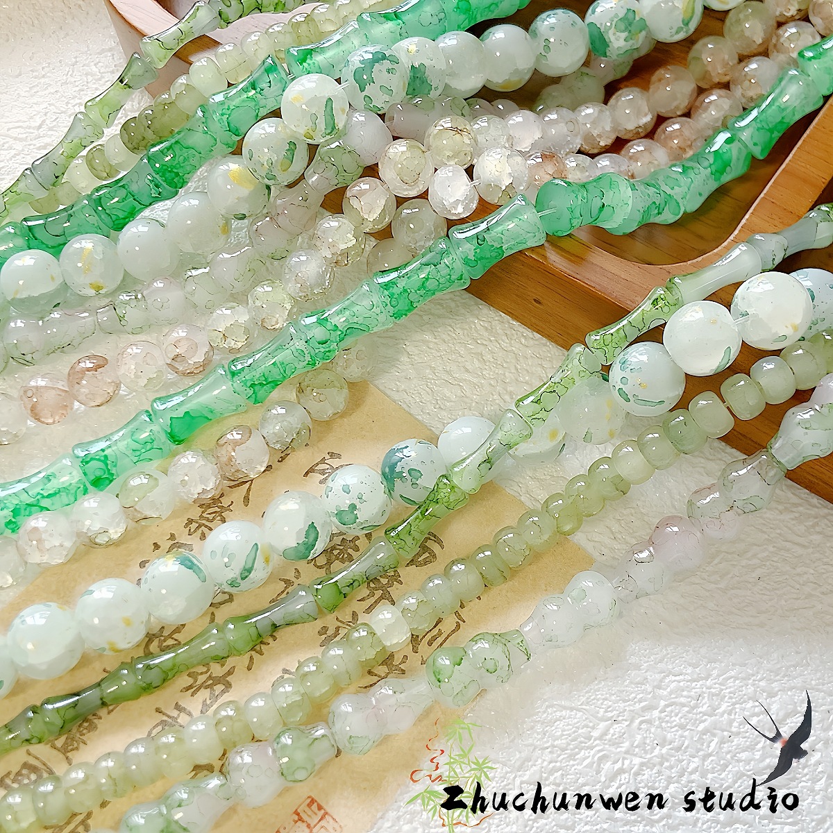 【江南】新中式琉璃珠竹节diy手工串珠材料手链项链饰品散珠配件详情6