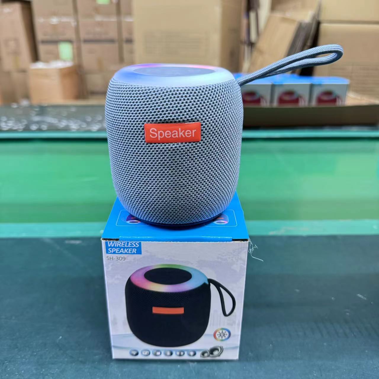 Cross-border 309 Bluetooth speaker, outdoor cycling wireless portable card-inserting subwoofer, home ambient light, desktop speaker pic 7