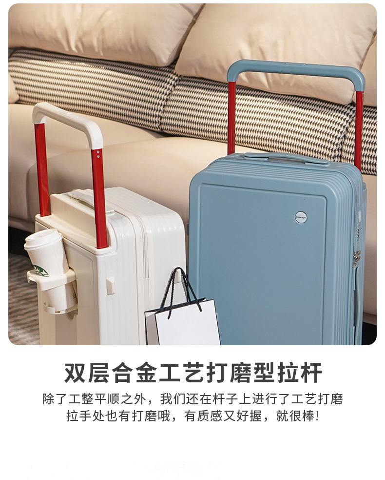 新款宽拉杆行李箱女学生高颜值静音轮密码旅行箱小清新20寸登机箱详情7