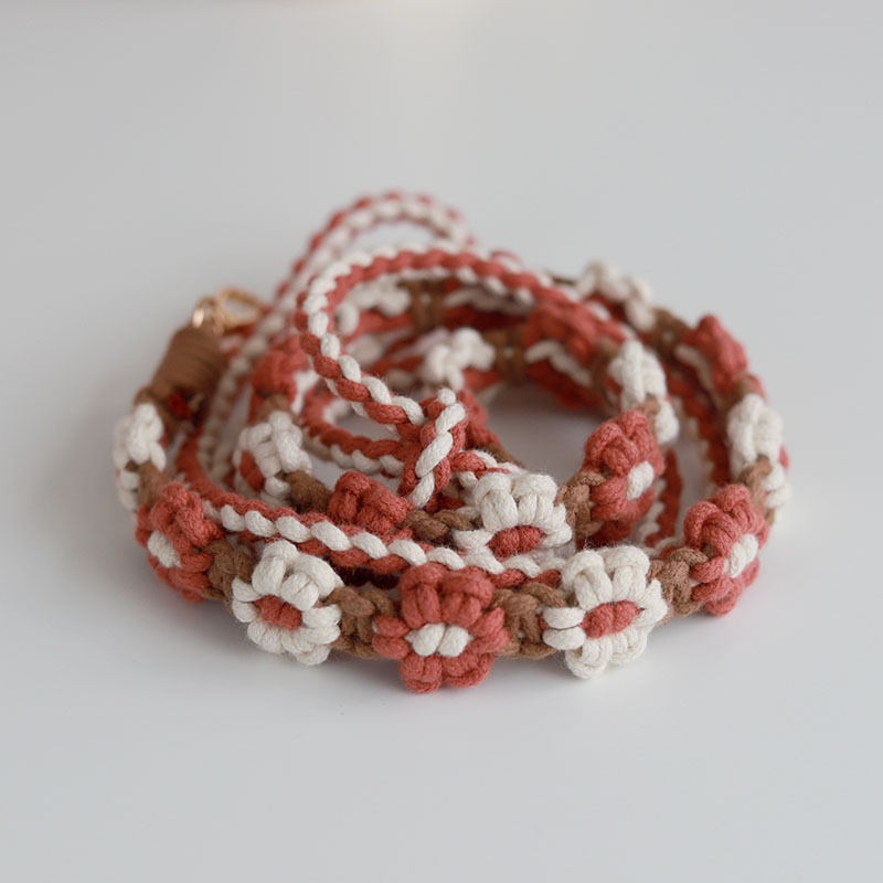 可调节手机挂绳编织相机背带 ins高颜值雏菊花朵斜挎挂脖手机挂链详情16