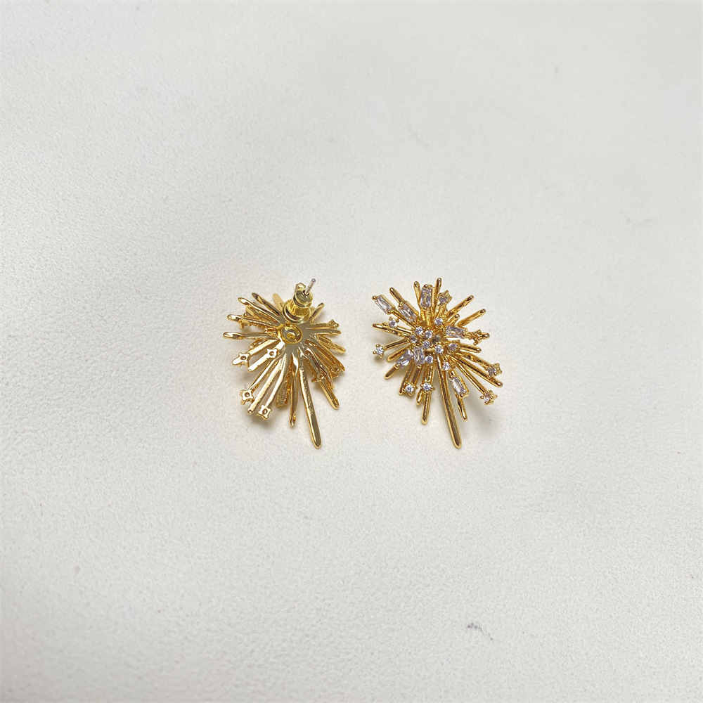 欧美风个性烟花不规则耳环女小众设计感高级耳钉时尚气质百搭耳饰详情4