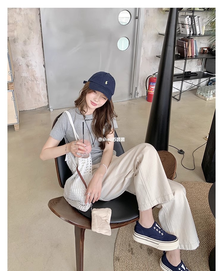 苏茵茵同款隐形增高7cm~懒人休闲厚底乐福单鞋女帆布鞋板鞋详情1